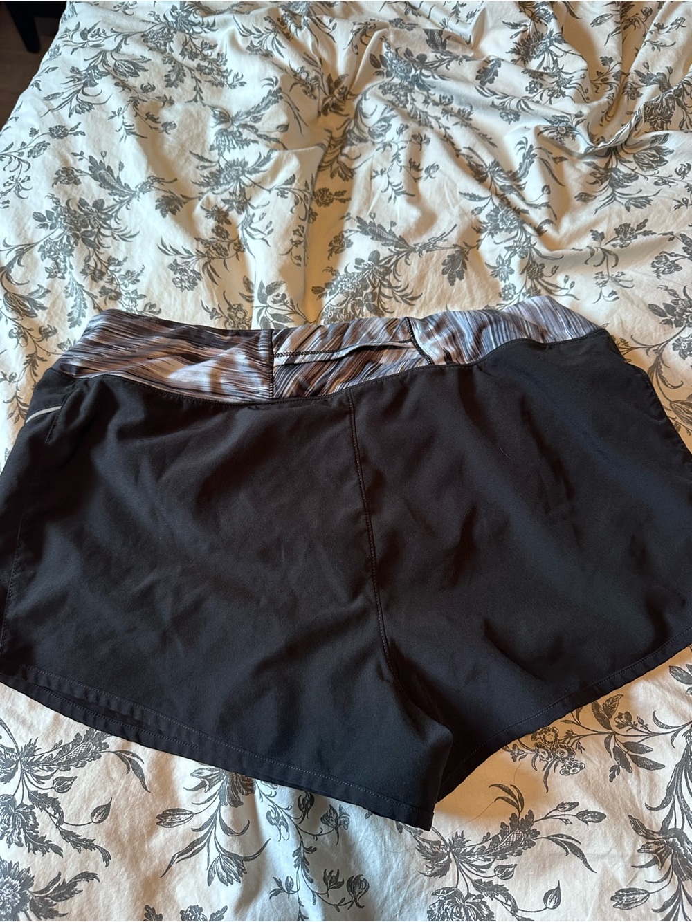 Reebok Black and Gray Athletic Shorts